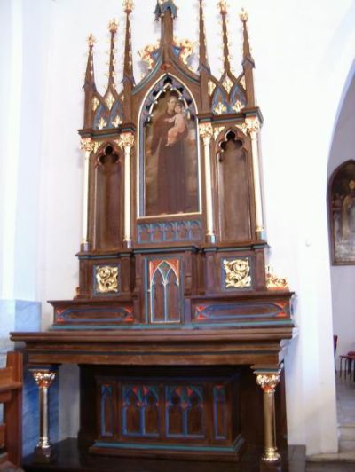 Neogotycki ołtarz św. Antoniego po konserwacji