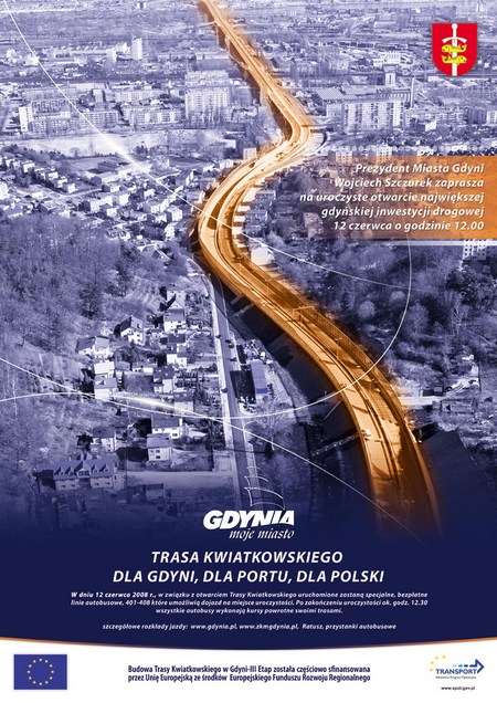 otwarcie Trasy Kwiatkowskiego - plakat