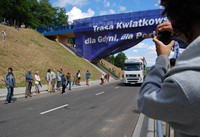 otwarcie Trasy Kwiatkowskiego - przejazd pierwszych tirów, foto: Dorota Nelke