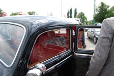 Prezydent RP Ryszard Kaczorowski z wizytą w Gdyni, podjazd na Skwer Kościuszki, foto: Dorota Nelke
