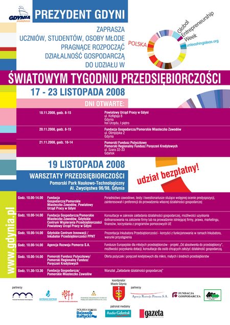 Światowy Tydzień Przedsiębiorczości - plakat