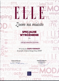 Nagroda Specjalna Magazynu ELLE za imprezę „Gdynia Design Days 2008”