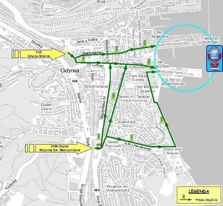TSR- trasa doj�cia pieszego do centrum Miasta