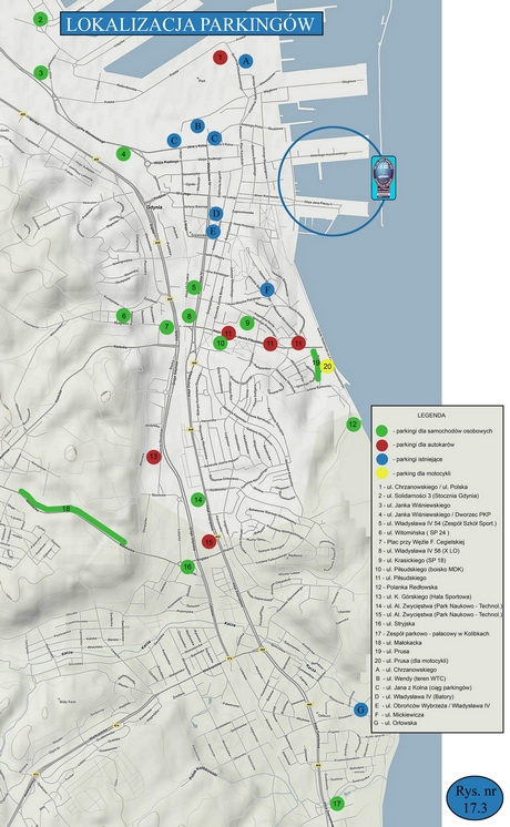 TSR - lokalizacja parking�w (23.06.2009)
