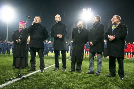 Otwarcie Narodowego Stadionu Rugby - Prezydent Gdyni przemawia, fot.: Bartosz Pietrzak