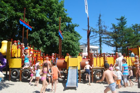 Otwarcie placu zabaw na plaży Śródmieście, fot. Paulina Filipowicz