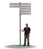 Pylon kierunkowy - System Identyfikacji Miejskiej
