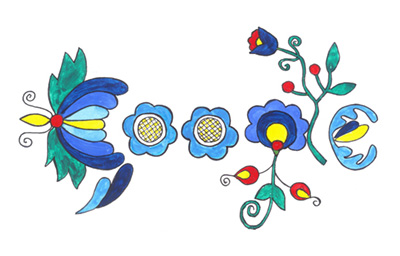 Logo google zaprojektowane przez Patrycję z Gdyni