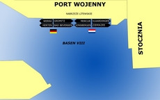 Plan cumowania okrętów - Port Wojenny