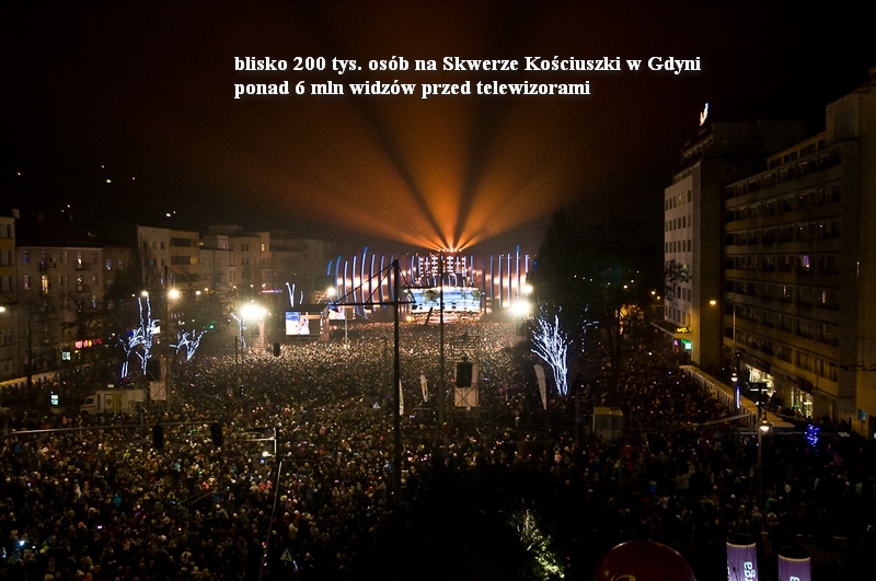 Rekordowe powitanie Nowego Roku w Gdyni z Polsatem / fot. Justyna Mazur