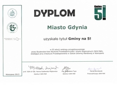 Miasto Gdynia uzyskało tytuł gminy na 5