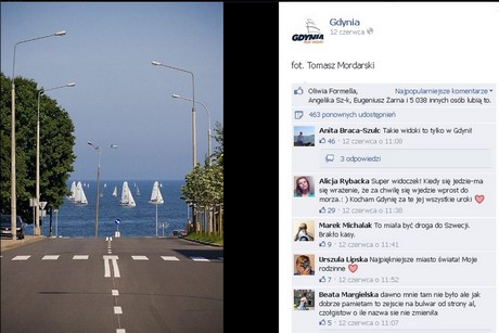 Gdyński profil na Facebooku - zdjęcie z największą ilością lajków