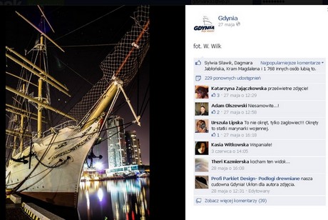 Jeden z najpopularniejszych postów z ostatnich tygodni na Gdyńskim profilu na Facebooku