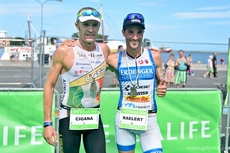 Andreas Raelert i Massimo Cigana na Herbalife Triathlon Gdynia 2014, fot. Tomasz Lenik
