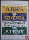 Plakat z autografami piłkarzy Arki Gdynia i Panathinaikos Ateny, fot. Michał Kowalski