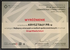 Gdyńskie media społecznościowe wyróżnione w konkursie „Kryształy PR-u"