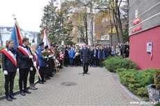 Prezydent Gdyni Wojciech Szczurek na uroczystości odsłonięcia tablicy upamiętniającej działania antykomunistyczne młodzieżowych organizacji, fot. Dorota Nelke