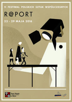 Zwycięska praca Aleksandry Sitańskiej w drugiej edycji konkursu na plakat Festiwalu Polskich Sztuk Współczesnych R@Port
