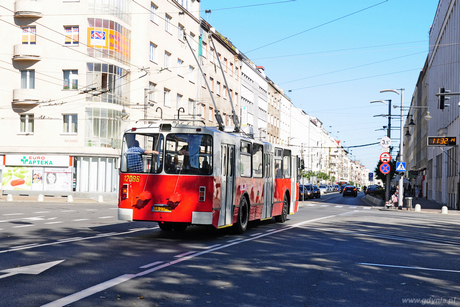 Odrestaurowany trolejbus ZIU-682B na ulicy Świętojańskiej, fot. Michał Kowalski