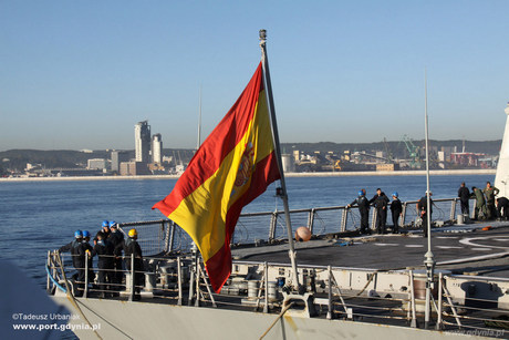 Hiszpańska fregata ESPS Mendez Nune w Porcie Gdynia, fot. Tadeusz Urbaniak