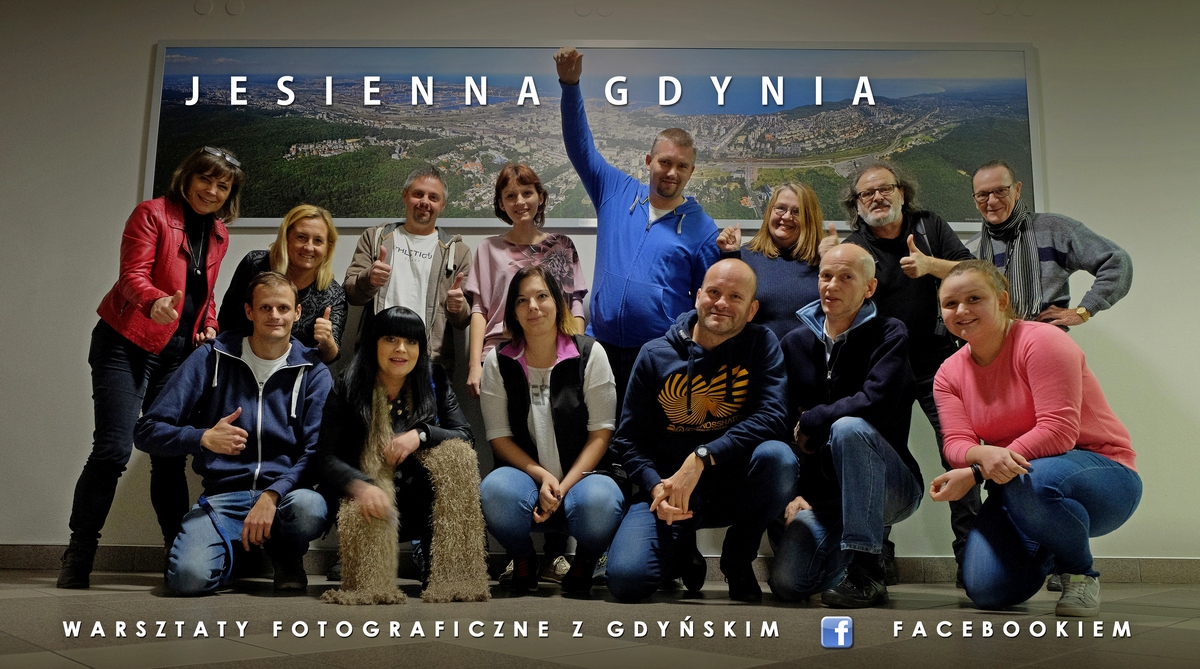 Uczestnicy warsztatów fotograficznych z gdyńskim Facebookiem - Jesienna Gdynia / fot. Maurycy Śmierzchalski