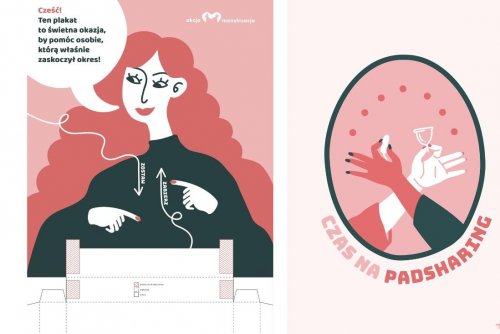 (Grafiki: Kasia Kaffka/ materiały prasowe Akcja Menstruacja)