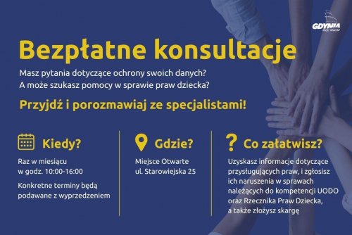 Bezpłatne konsultacje ze specjalistami Urzędu Ochrony Danych Osobowych oraz Biura Rzecznika Praw Dziecka (oprac. Adrianna Kupper)