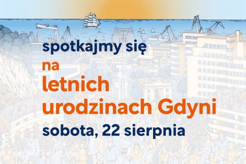 Grafika promująca letnie urodziny Gdyni (fot. materiał prasowy UM)