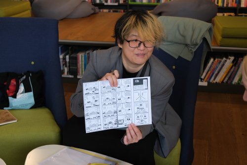 Wei-Yun Lin-Górecka podczas spotkania w Bibliotece z Pasją (fot. Biblioteka Gdynia)