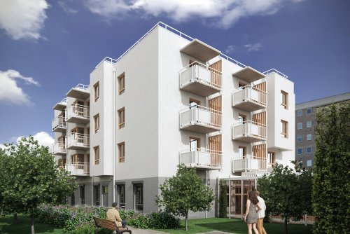 W budynku komunalnym bez barier przy ul. Turkusowej  mieszkania i części wspólne będą dostępne architektonicznie (mat. Laboratorium Innowacji Społecznych)