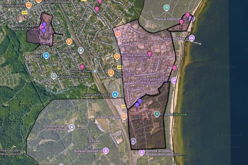 Część obszarów wpisanych do rejestru zabytków wraz z otoczeniem - fragment interaktywnej mapy (link w treści artykułu)