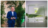 Michał Guć, wiceprezydent Gdyni ds. innowacji z nagrodą Eco-Miasto.