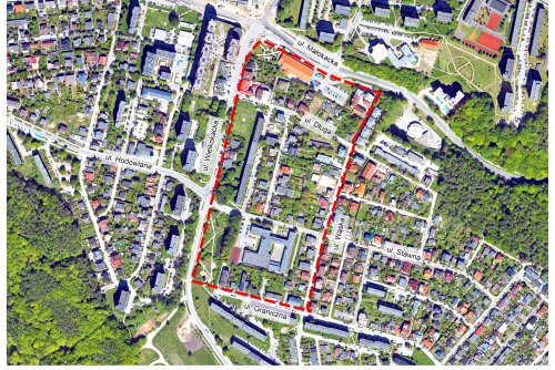 Granica miejscowego planu zagospodarowania przestrzennego (mat. Biura Planowania Przestrzennego Miasta Gdyni)