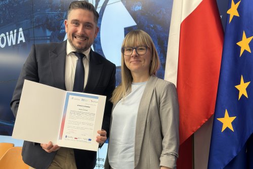 Maciej Kochanowski, dyrektor LIS oraz Joanna Wasilewska, naczelniczka Wydziału Spraw Społecznych UMG //fot. MFiPR