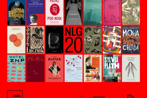 Grafika prezentuje kolaż okładek nominowanych książek (mat. pras NLG)