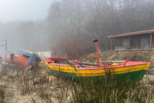 Dawne kutry rybackie, znajdujące się na bulwarze oksywskim, fot. LIS