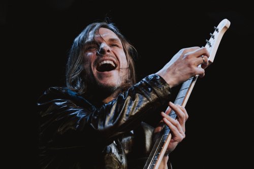 Jacek Bała podczas próby monodramu „Dream, czyli jak nie zostałem Kurtem Cobainem” w Teatrze Miejskim (fot. Piotr Pędziszewski)