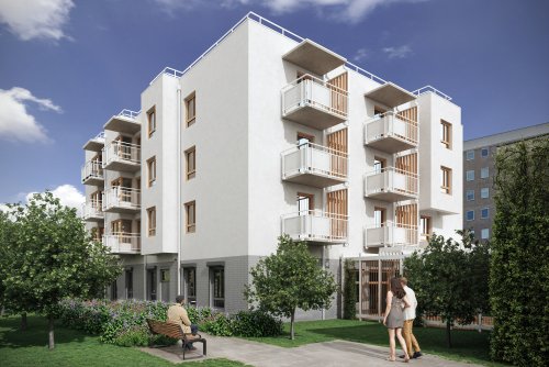 Zakończenie inwestycji i oddanie mieszkań do użytku planowane jest pod koniec 2027 roku (mat. Laboratorium Innowacji Społecznych)