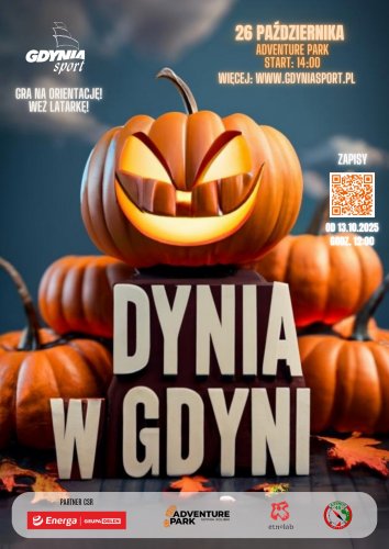 Dyniowy labirynt, w tle neon #wgdyni (fot. Michał Puszczewicz)