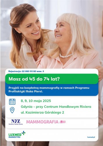Bezpłatna cyfrowa mammografia