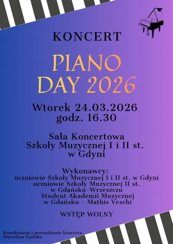 Koncert Piano Day w Szkole Muzycznej I i II stopnia