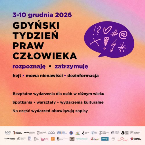 Gdyński Tydzień Praw Człowieka 2026: rozpoznaję, zatrzymuję