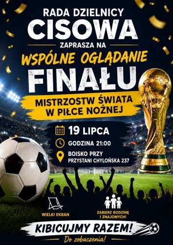 Wspólne oglądanie finału Mistrzostw Świata w piłce nożnej