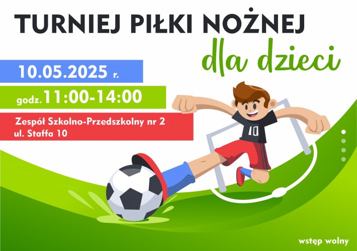 Plakat promujący turniej piłki nożnej na Karwinach.