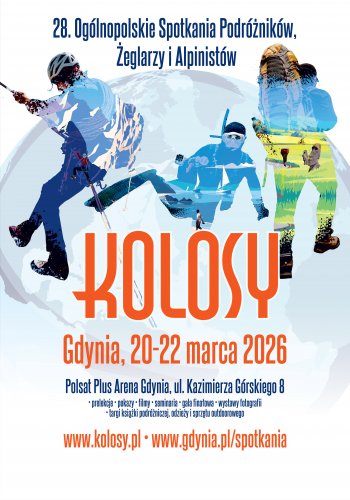 Plakat 28. Ogólnopolskich Spotkań Podróżników, Żeglarzy i Alpinistów, Kolosy