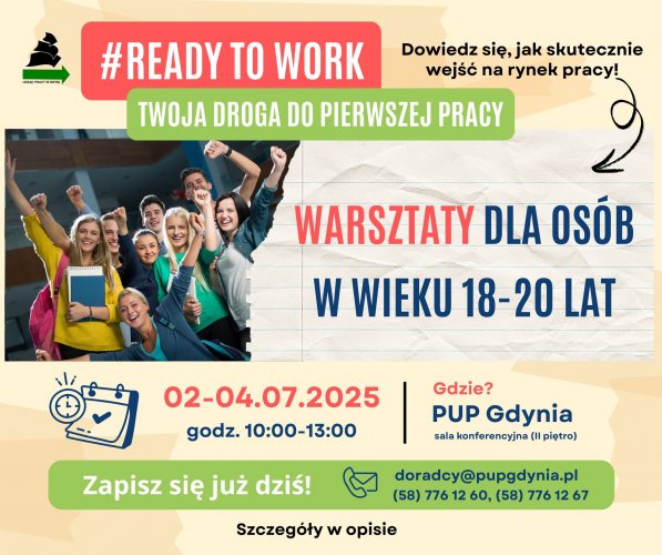 Warsztaty są bezpłatne i przeznaczone dla osób w wieku 18-20 lat (mat. prasowe PUP)