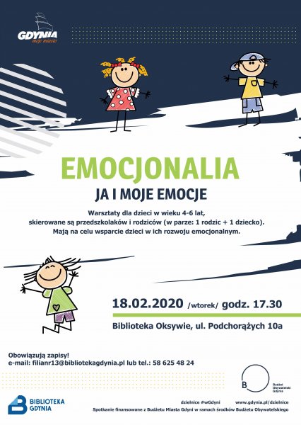Emocjonalia - warsztaty dla rodziców i przedszkolaków 18.02.2020