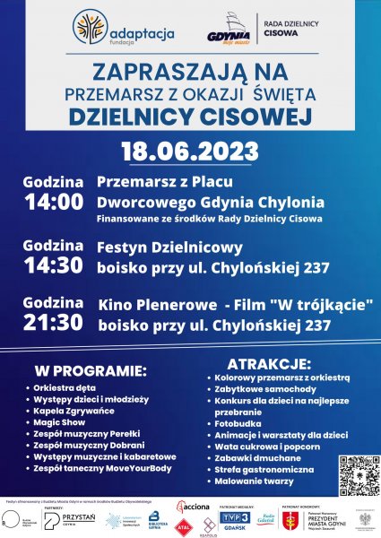Święto Dzielnicy Cisowej. Przemarsz oraz festyn