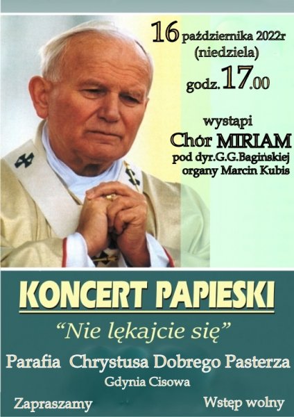 XXII Dzień Papieski: koncert Chóru Miriam