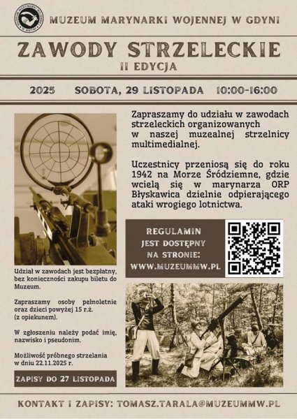 II edycji Zawodów Strzeleckich w Muzeum Marynarki Wojennej w Gdyni